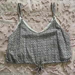 LA Hearts Cheetah Cropped Tank Top